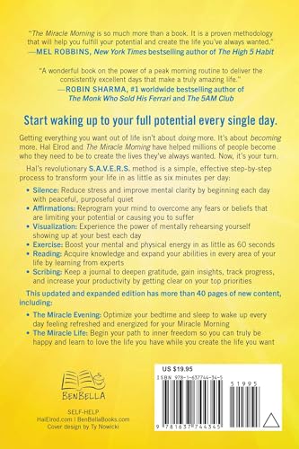 The Miracle Morning (Updated and Expanded Edition): The Not-So-Obvious Secret Guaranteed to Transform Your Life (Before 8AM) (Miracle Morning Book Series)