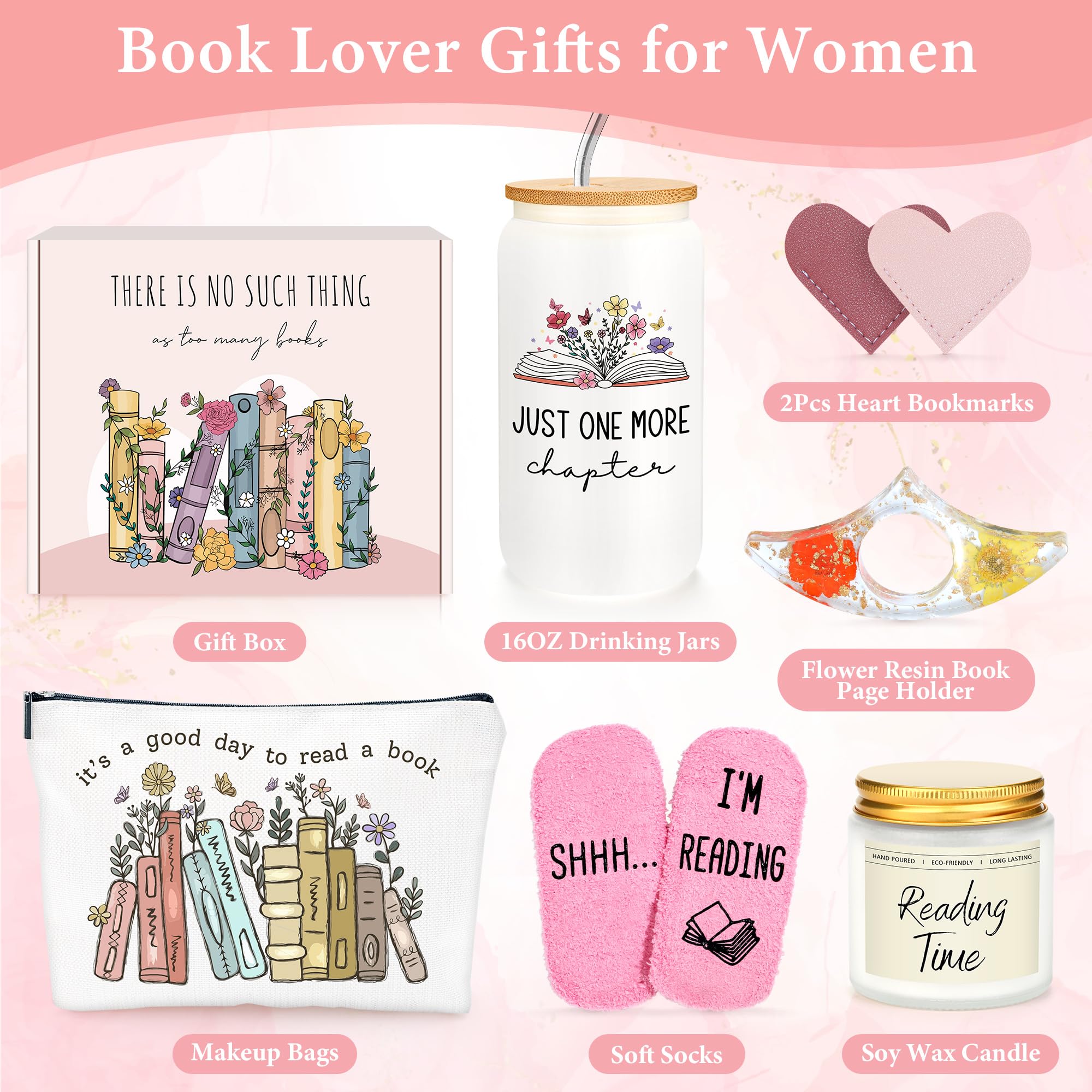 Book Lover Gifts for Women Book Gifts for Book Lovers Women Book Accessories for Women Bookish Gifts for Women Gift for Readers Book Club Gift for Women Present for a Book Lover Reading Gift for Women
