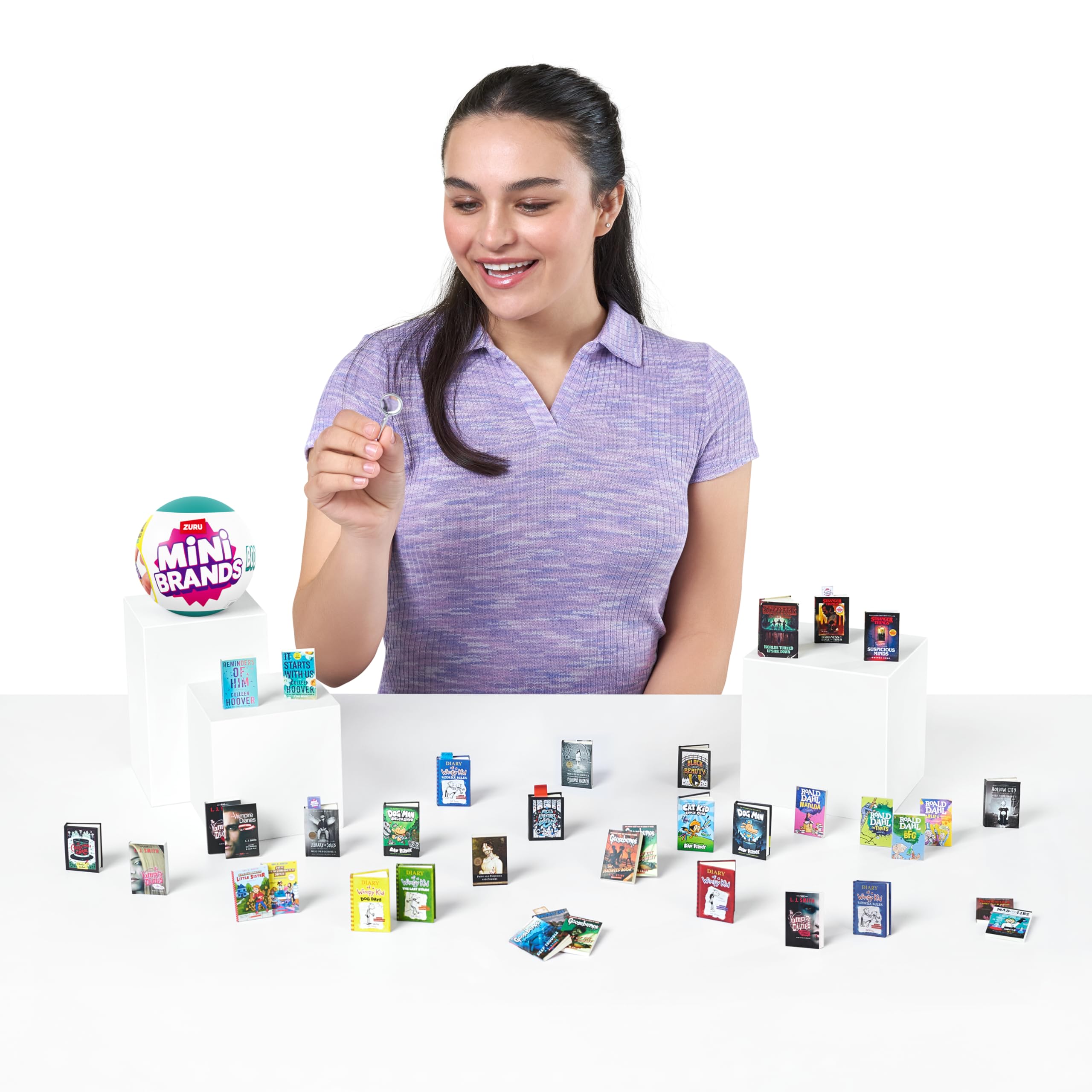 Mini Brands Books Capsule by ZURU Real Miniature Book Brands Collectible Toy, Capsules of 5 Mystery Miniature Books with Real readable Pages and Accessories for Kids, Teens, Adults (Single Capsule)