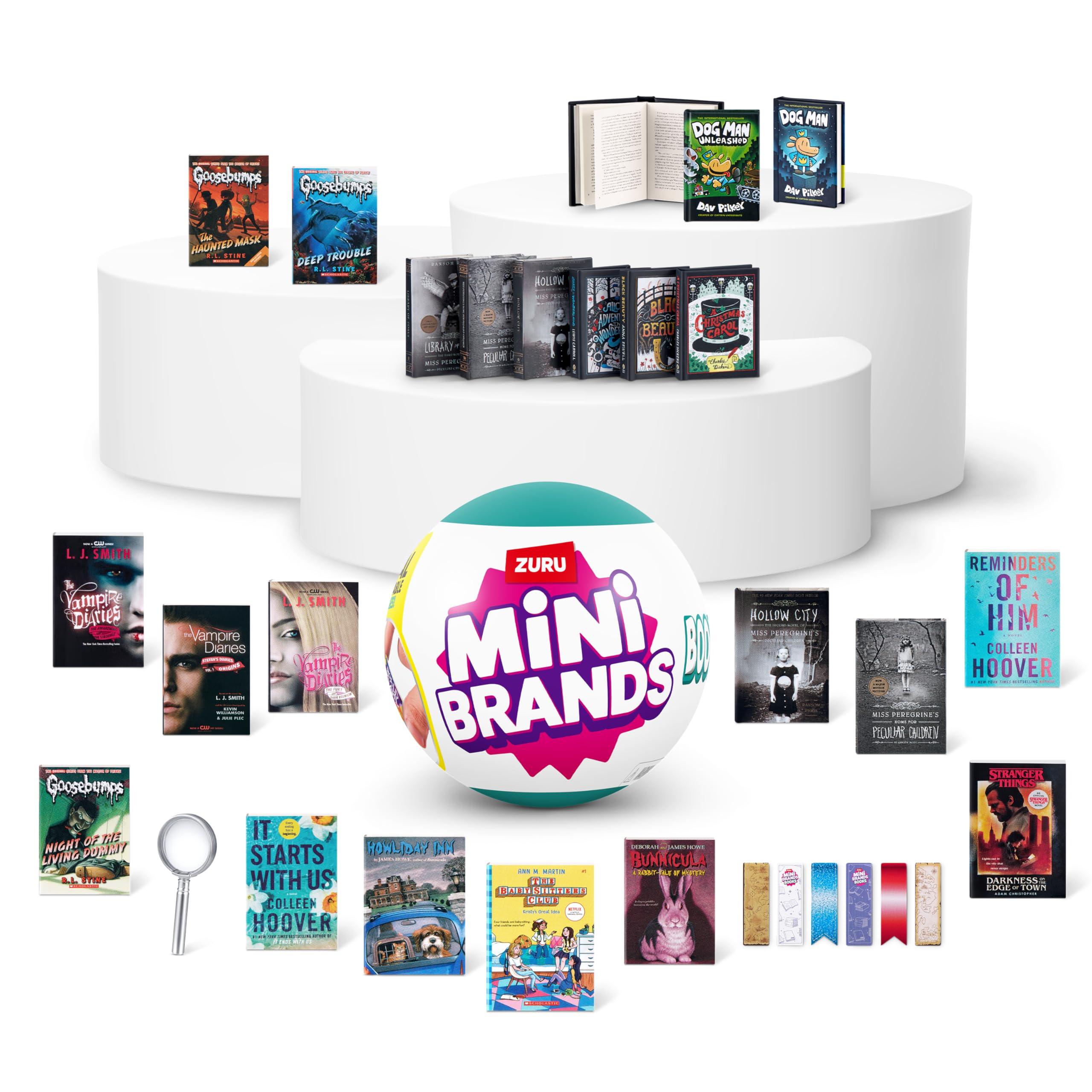 Mini Brands Books Capsule by ZURU Real Miniature Book Brands Collectible Toy, Capsules of 5 Mystery Miniature Books with Real readable Pages and Accessories for Kids, Teens, Adults (Single Capsule)
