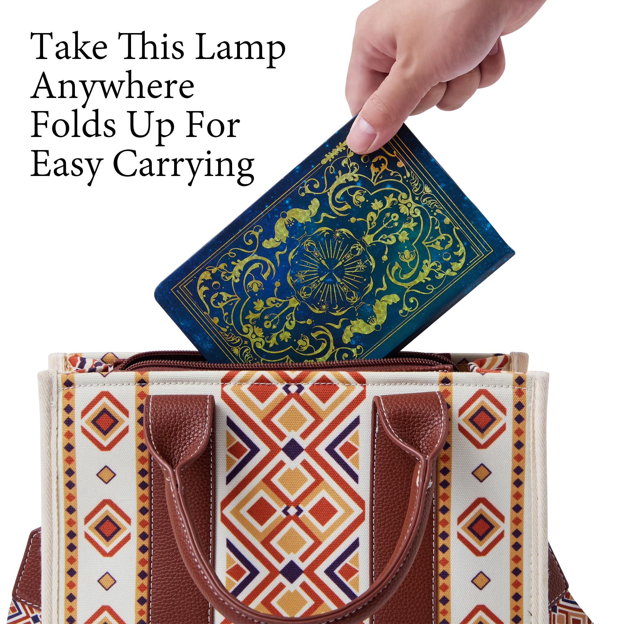 Book Lamp Book Lovers Gifts, Book Light 5 Colors Lights 1200mAh, Foldable Paper Lamp as Book Decor Book Accessories, Embossed Book Cover, Bookish Gifts for Women or Freinds & Unique Birthday Gifts