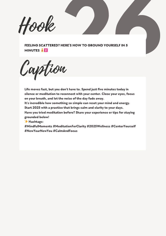 Goal Setting - 30 Day Caption Pack