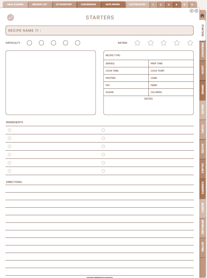 DIGITAL RECIPE BOOK