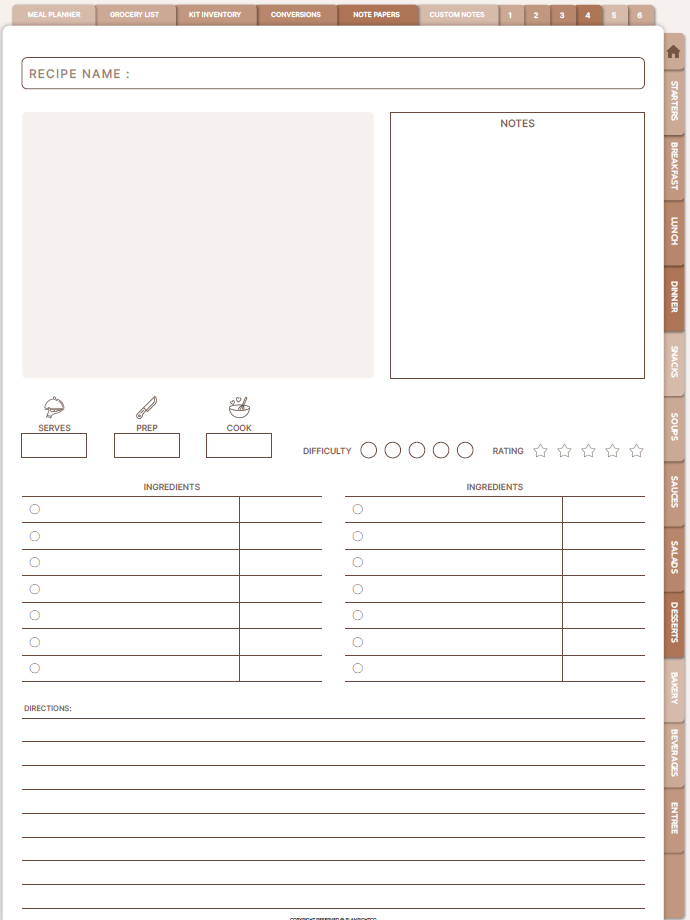 DIGITAL RECIPE BOOK