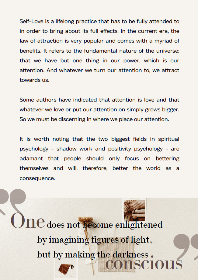 Self Love Workbook