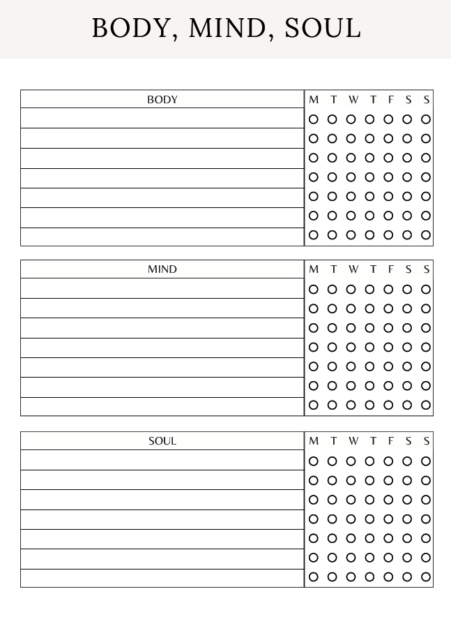 SELF CARE PLANNER