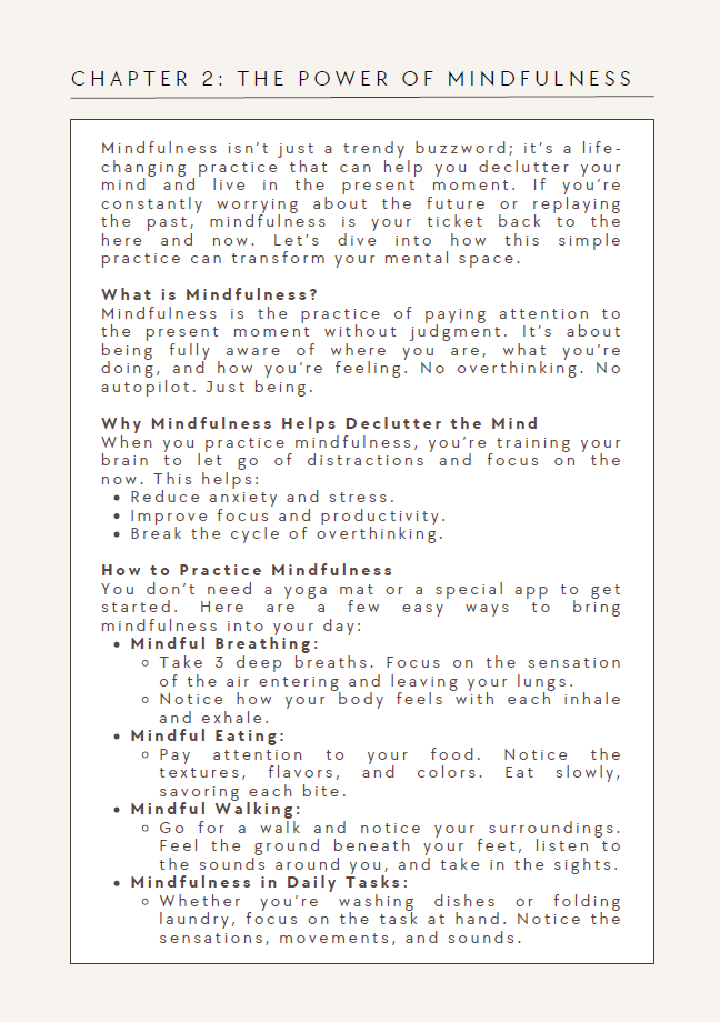 Declutter your Mind